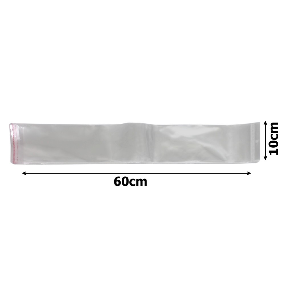 Пакеты упаковочные целлофановые прозрачные 10х60см (100шт) 1