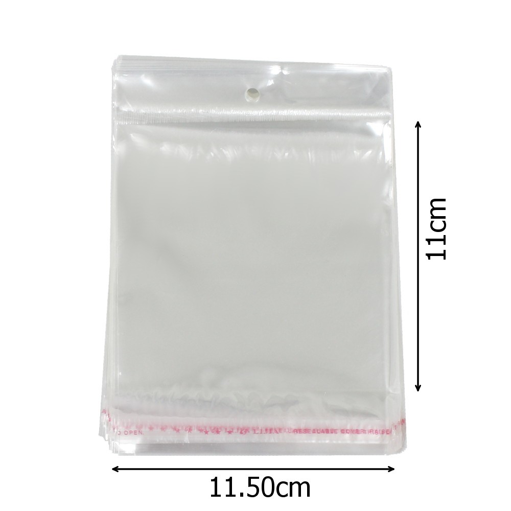 Пакеты упаковочные целлофановые прозрачные 11.5х11см (100шт) 1