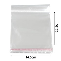 Набір целофанових пакувальних пакетів 14.5x12.5см 100шт прозорий (14412)
