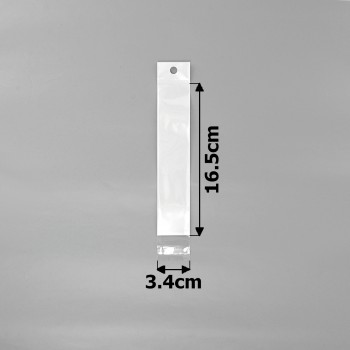 пакеты упаковочные 3.4х16.5см целлофановые с белым фоном - бижутерия оптом Arkos.