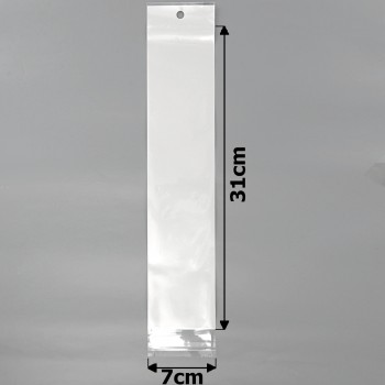 Набор упаковочных пакетов с белым фоном 7х31см (15520)