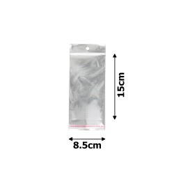 Набор целлофановых упаковочных пакетов 8.5х15см 100шт прозрачный (15526)