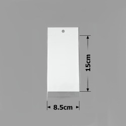 Набір пакувальних пакетів з білим тлом 8.5х15см (15894)