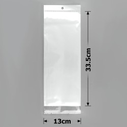 Набір пакувальних пакетів з білим тлом 13х33.5см (15896)
