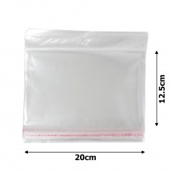 Набор целлофановых упаковочных пакетов 20х12.5см 100шт прозрачный (14418)