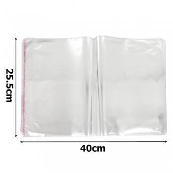 Набор целлофановых упаковочных пакетов 25.5х40см 100шт прозрачный (15000)