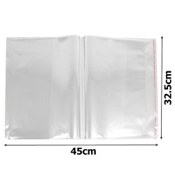 Набір целофанових пакувальних пакетів 32.5х45см 100шт прозорий (15001)