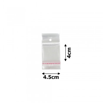 Набор целлофановых упаковочных пакетов 4.5х4см 100шт прозрачный (14393)