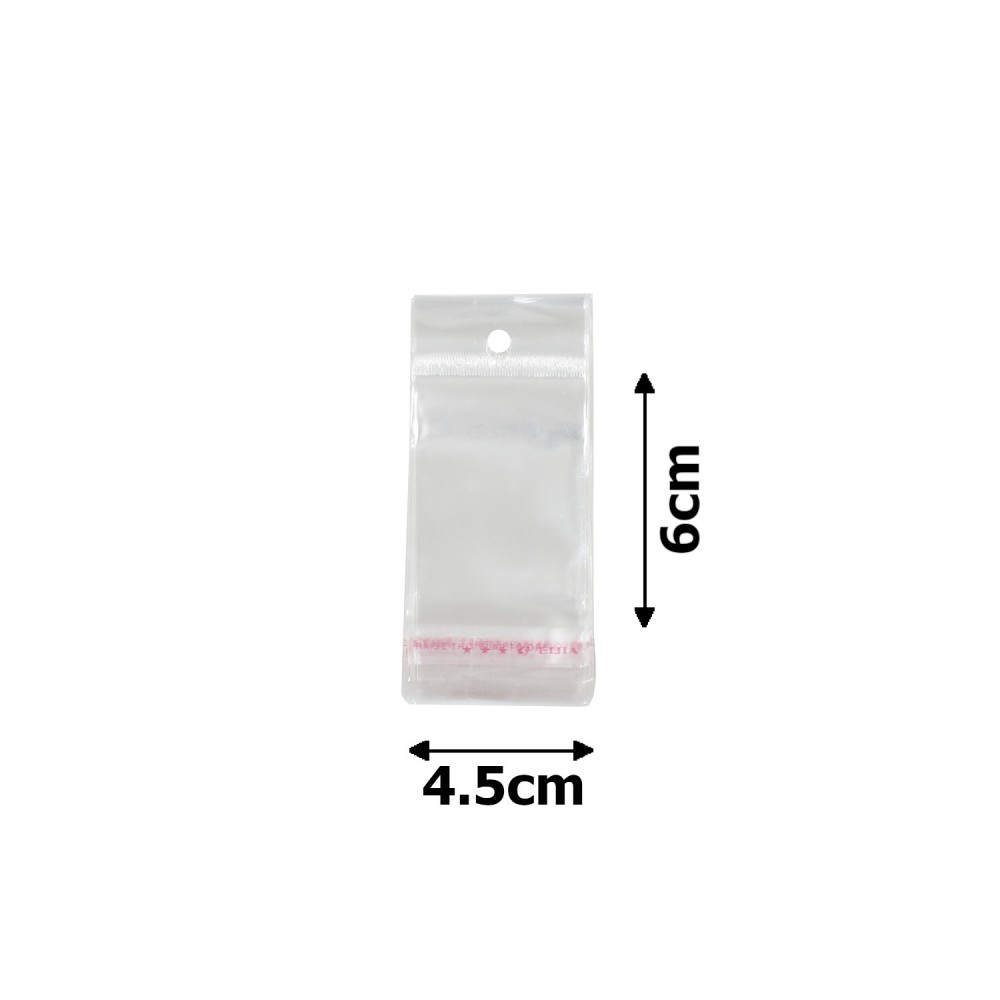 Пакеты упаковочные целлофановые прозрачные 4.5х6см (100шт) 2