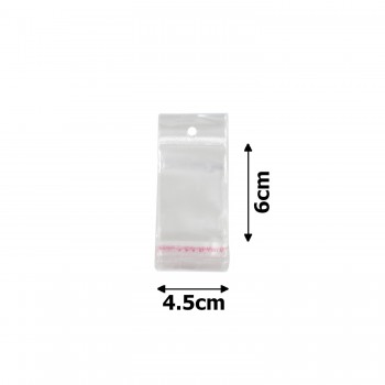 Набор целлофановых упаковочных пакетов 4.5х6см 100шт прозрачный (14394)