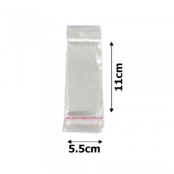 Набор целлофановых упаковочных пакетов 5.5х11см 100шт прозрачный (14397)