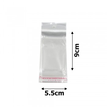 Набор целлофановых упаковочных пакетов 5.5х9см 100шт прозрачный (14396)