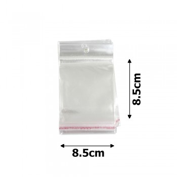 Набор целлофановых упаковочных пакетов 8.5х8.5см 100шт прозрачный (14405)