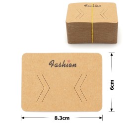 Планшетки бірки для товару картонні 100шт коричневі (23723)