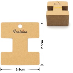 Планшетки бирки для товара картонные 100шт коричневые (23728)