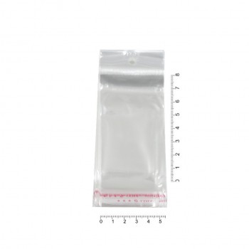 Набор целлофановых упаковочных пакетов 5.5х8см 100шт прозрачный (28369)