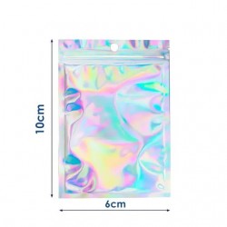 Набір пластикових голографічних пакетів із замком zip-lock 6x10см (29229)