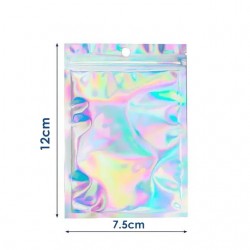 Набір пластикових голографічних пакетів із замком zip-lock 7.5x12см (29230)