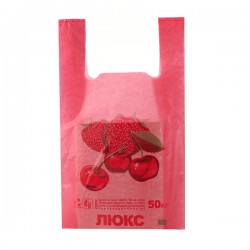 Набір пакетів Майка Полуниця (300+75x2)x550мм рожевий 25мкм (29036)