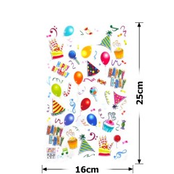 Набор подарочных целлофановых пакетов 25мкм 16x25см 10шт (31536)