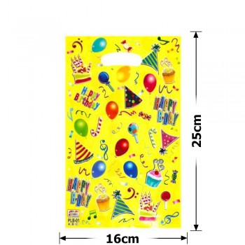 Набір подарункових целофанових пакетів 25мкм 16x25см 10шт (31537)
