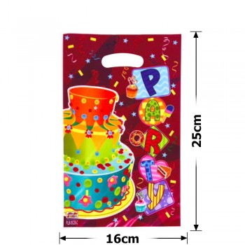 Набір подарункових целофанових пакетів 25мкм 16x25см 10шт (31528)