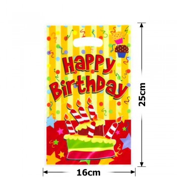 Набір подарункових целофанових пакетів 25мкм 16x25см 10шт (31529)