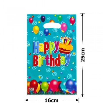 Набір подарункових целофанових пакетів 25мкм 16x25см 10шт (31531)