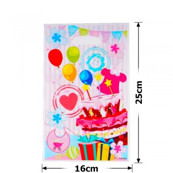 Набір подарункових целофанових пакетів 25мкм 16x25см 10шт (31545)