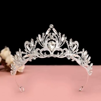 Діадема-обруч зі стразами металева (31615)