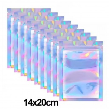 Набір пластикових голографічних пакетів із замком zip-lock 14x20см (31567)