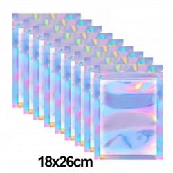 Набір пластикових голографічних пакетів із замком zip-lock 18x26см (31568)
