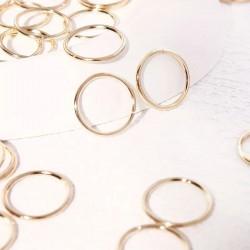Набір кілець для волосся 12мм золотистий (30291)