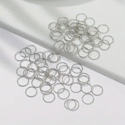 Набір кілець для волосся 12мм сріблястий (30290)