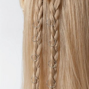 Набір кілець для волосся 14мм сріблястий (31817)